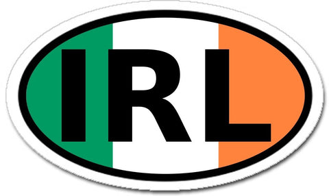 IRL Ireland Irish Flag Car Sticker Decal Oval
