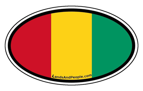 Guinea Flag Sticker Oval