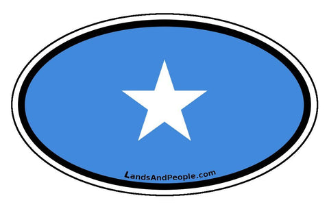 Somalia Flag Car Bumper Sticker Decal Oval