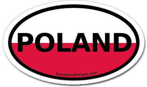 Poland Flag Sticker Oval