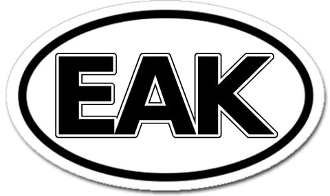 EAK East Africa Kenya Car Bumper Sticker Decal Oval