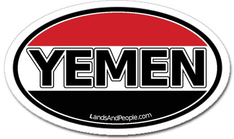 Yemen Sticker Oval