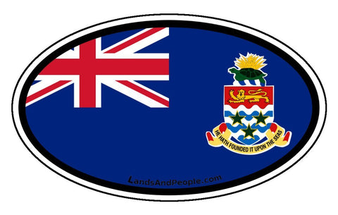 Cayman Islands Flag Car Bumper Sticker Decal