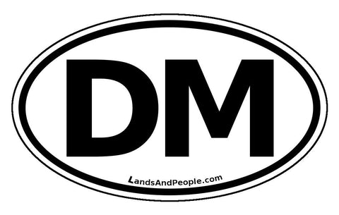 DM Dominica Car Bumper Sticker Decal