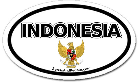 Indonesia Garuda National Emblem Sticker Oval