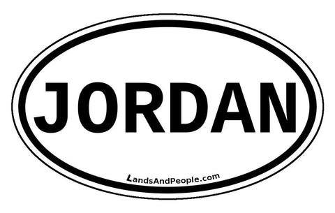 Jordan Sticker Oval Black and White