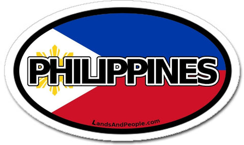 Philippines Flag Sticker Oval