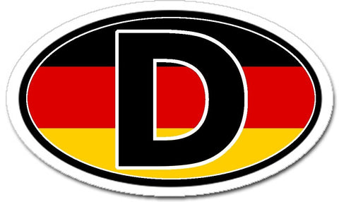 D Germany German Flag Sticker Oval