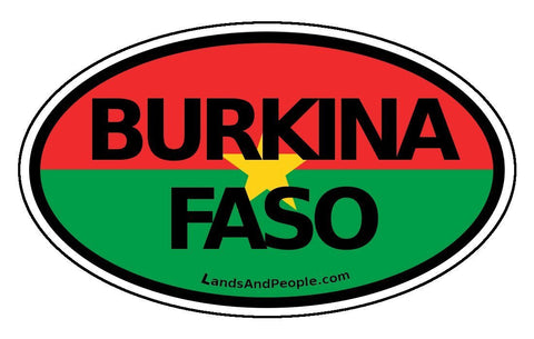 Burkina Faso Flag Sticker Oval
