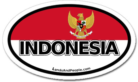 Indonesia Flag Sticker Oval