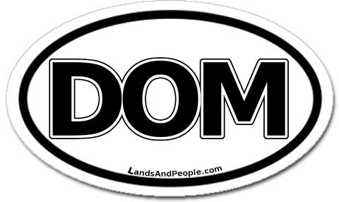 DOM Dominican Republic Car Bumper Sticker Decal