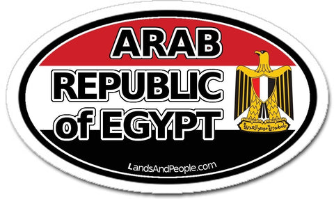 Arab Republic of Egypt Sticker Decal Oval