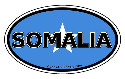 Somalia Car Bumper Sticker Decal Oval