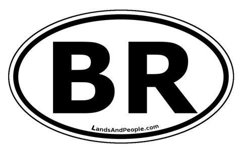 BR Brazil Car Bumper Sticker Decal