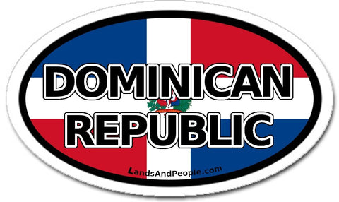 Dominican Republic Flag Car Bumper Sticker Decal