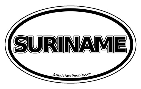 Surinam Car Bumper Sticker Decal