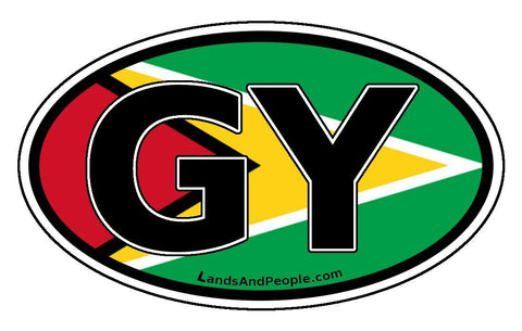 GY Guyana Car Bumper Sticker Decal