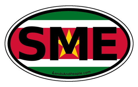 SME Surinam Car Bumper Sticker Decal