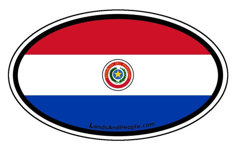 Paraguay Flag Car Bumper Sticker Decal