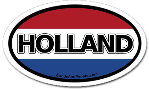 Holland Flag Sticker Oval