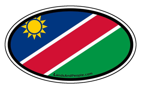 Namibia Flag Car Bumper Sticker Oval