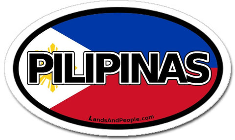Pilipinas Philippines Flag Sticker Oval