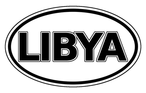 Libya Car Bumper Sticker Decal Oval