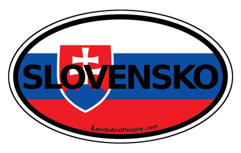 Slovensko Slovakia Flag Sticker Oval