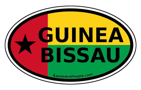 Guinea Bissau Flag Sticker Oval