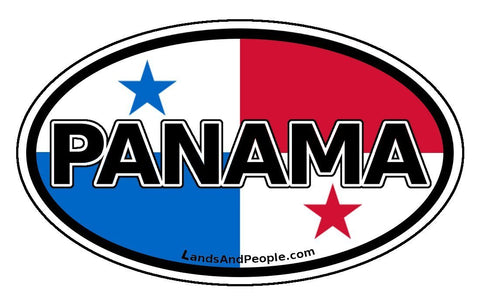 Panama Flag Car Bumper Sticker Decal
