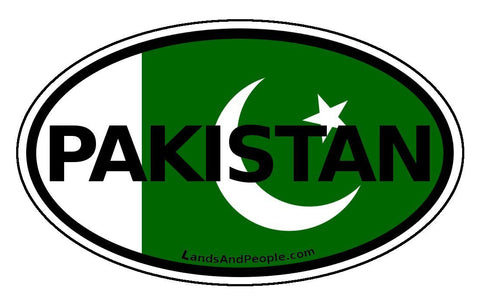 Pakistan Flag Sticker Oval