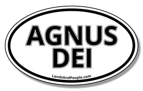 Agnus Dei, Lamb of God in Latin, Vatican Catholic Car Sticker