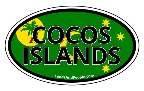Cocos Keeling Islands Flag Car Bumper Sticker Decal