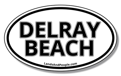 Delray Beach Florida Sticker Decal Oval