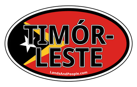 Timór-Leste East Timor Flag Car Sticker Oval