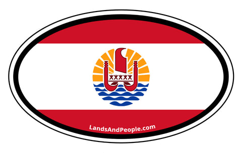 French Polynesia Flag Car Bumper Sticker Decal