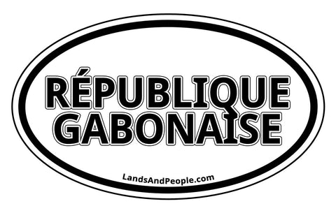 République Gabonaise Gabon Sticker Oval