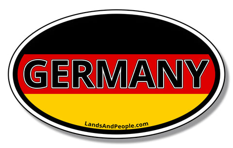 Germany German Flag Car Sticker Vinyl Oval