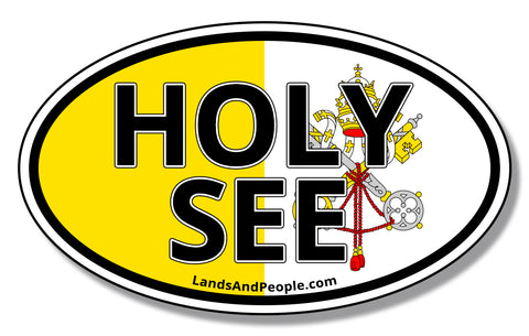Holy See, See of Catholic Roman Church, Sticker Decal Oval