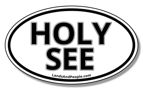 Holy See, See of Roman Catholic Church, Sticker Decal Oval