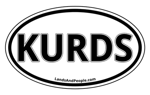 Kurds Kurdistan Sticker Oval