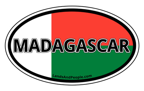 Madagascar Sticker Oval