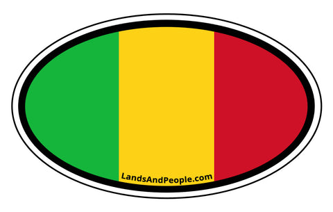 Mali Flag Sticker Oval