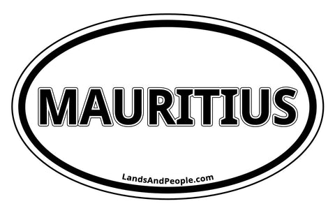 Mauritius Car Bumper Sticker Decal Oval