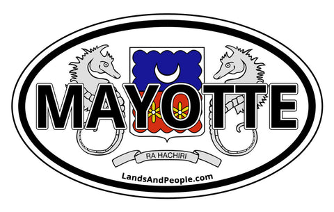 Department of Mayotte French Island Car Bumper Sticker Oval
