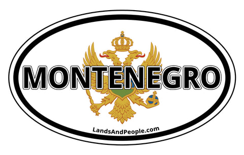 Montenegro Coat of Arms Sticker Decal Oval