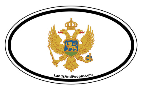 Montenegro Coat of Arms Sticker Decal Oval