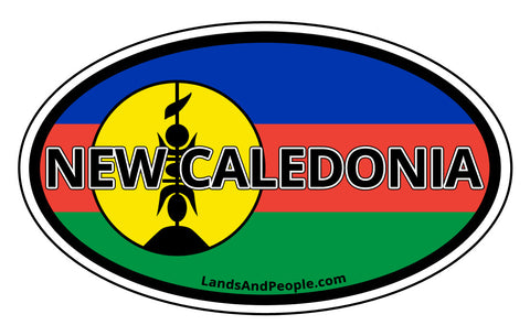 New Caledonia Flag Car Bumper Sticker Decal