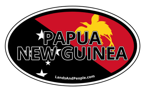 Papua New Guinea Flag Car Sticker Decal