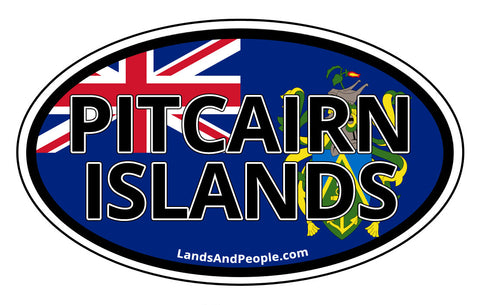Pitcairn Islands Flag Car Bumper Sticker Decal
